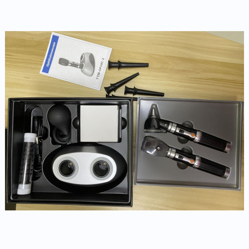 Chargeable Double Diagnostics Otoscope Ophthalmoscope Set - Pet medical equipment