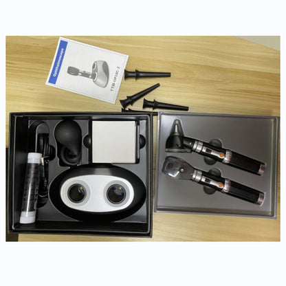 Chargeable Double Diagnostics Otoscope Ophthalmoscope Set - Pet medical equipment