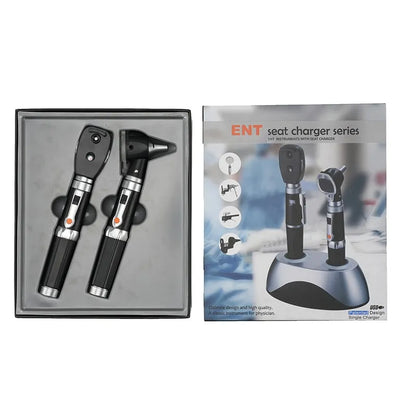 Chargeable Double Diagnostics Otoscope Ophthalmoscope Set - Pet medical equipment