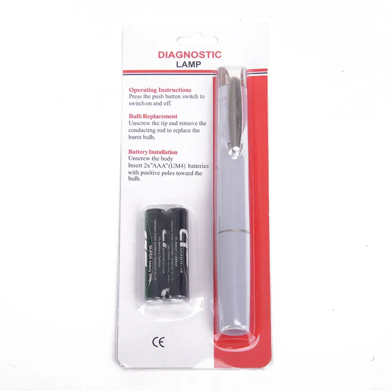 Diagnostic Flashlight with Tongue Depressor Clip-HS401F1 - Pet medical equipment