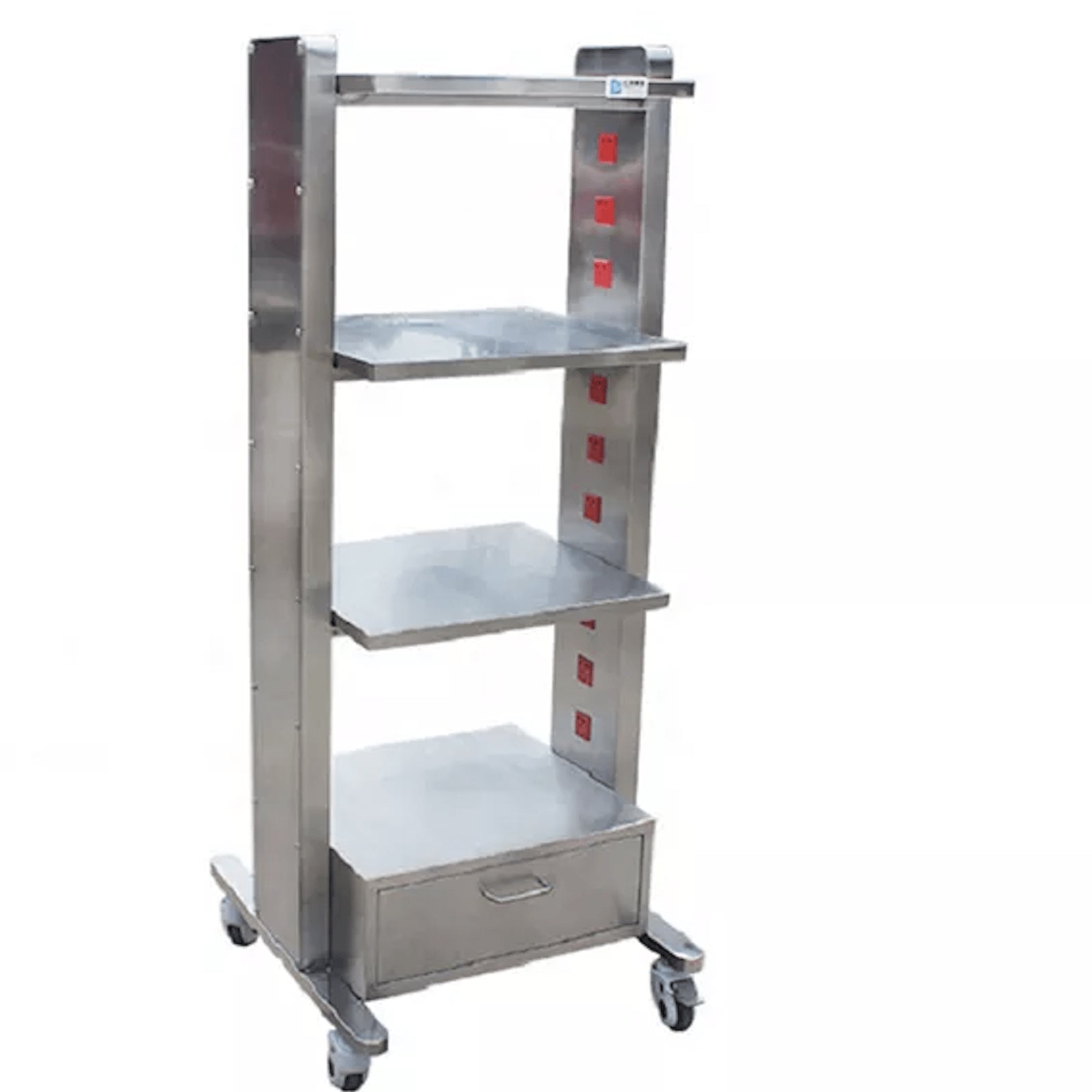 Multi-Layer Equipment Bearing Cart with Socket and wheels in hospital - Pet medical equipment
