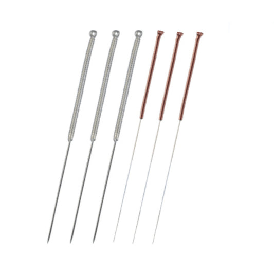 Sterile Acupuncture Needles With Chinese Traditional Copper Silver Handle - Pet medical equipment